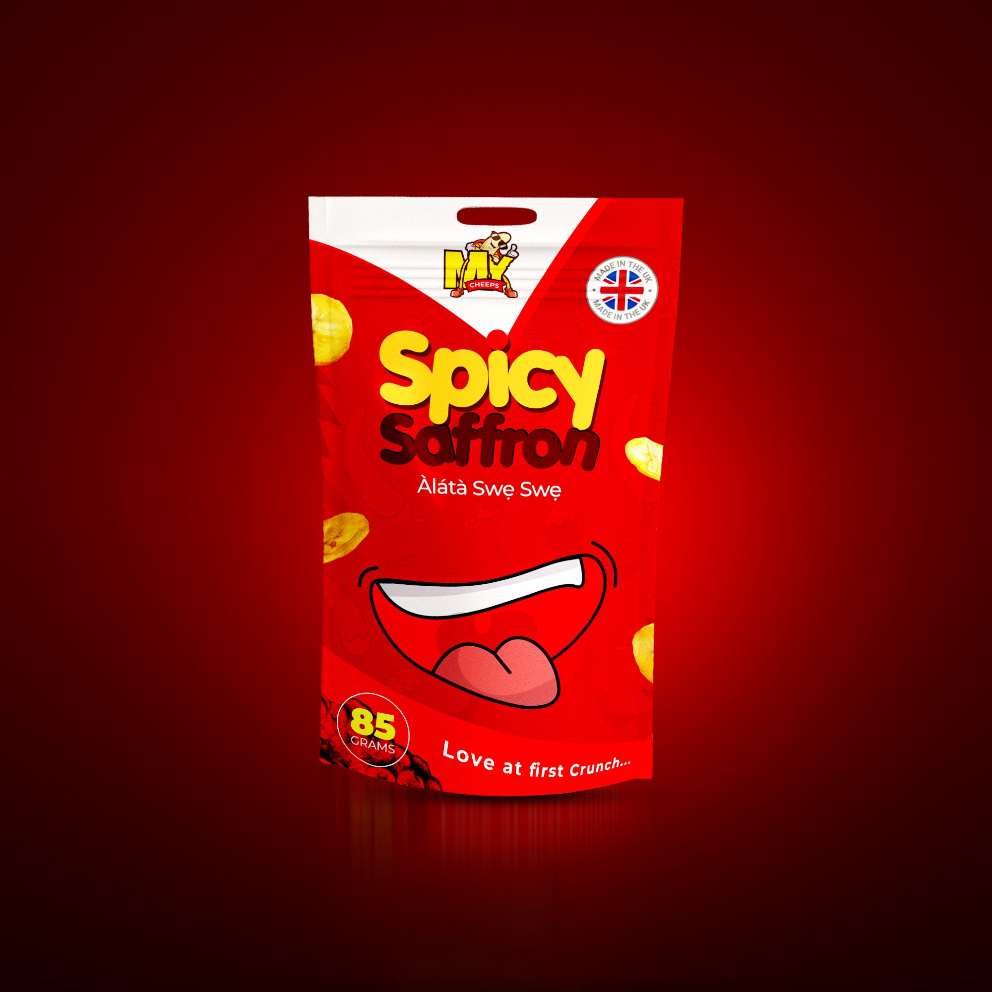 Plantain Chips Spicy Saffron Flavour MYCHEEEPS